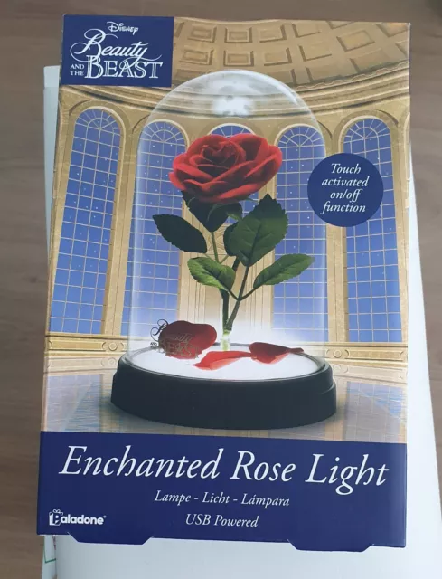Beauty and the beast enchanted rose light dome - official disney merchandise