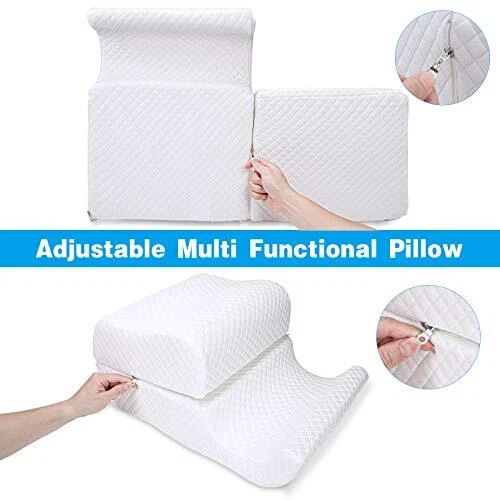 Memory Foam Pillow for Couples, Adjustable Cube Cuddle Pillow Anti Pressure Arm 4