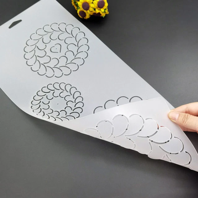 Stencil Cerchi E Goniometro In Plastica: 16 Misure, 360°, Per Disegno Tecnico, Blu