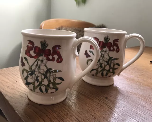 Portmeirion Botanic Garden Mistletoe Bristol Mug  pair