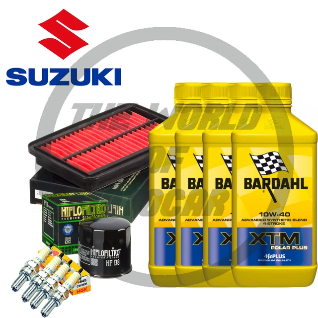 Kit Entretien Suzuki GSF Bandit 650 2007-2008 - Filtre à Huile Et Bougies Ipone - Neuf