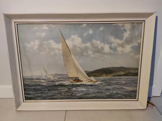 Framed "Racing Wings" Colour Print by Montague Dawson