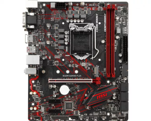 MSI B360M GAMING PLUS Motherboard Intel B360 LGA 1151 DDR4 M.2 M-ATX VGA Celeron