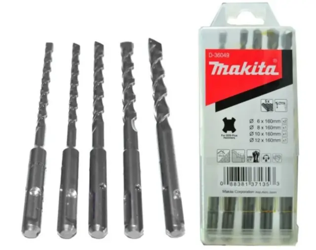 Makita D-36049 Bohrerset SDS- PLUS Steinbohrer Set 5-teilig Beton Mauerwerk