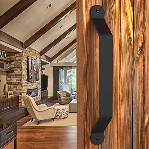 Barn Door Handle Pull 12 Inch Large Black Rustic Sliding Fence Gate Handle