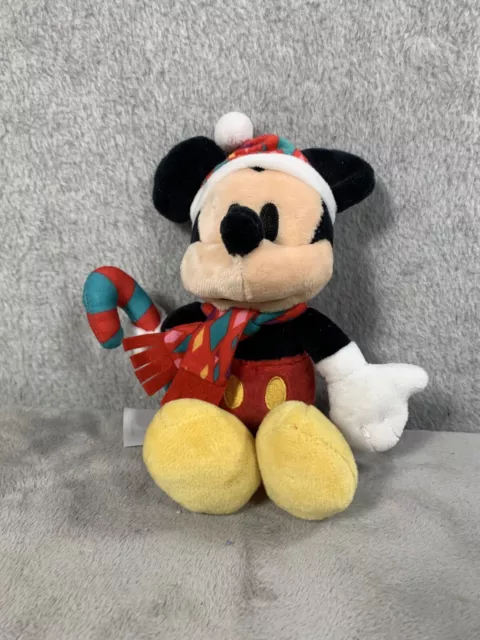 Disney Store Mickey Mouse Holiday Plush 9 1/2"  Christmas 2018 Mini Bean Bag