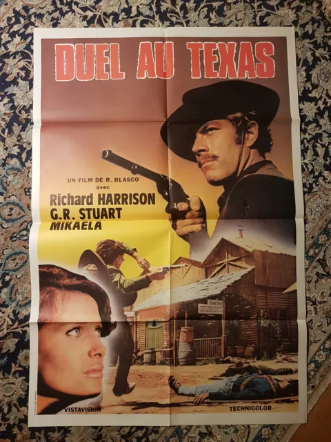 Affiche Cinéma 80x120 DUEL AU TEXAS Ricardo Blasco 1963 Richard Harrison