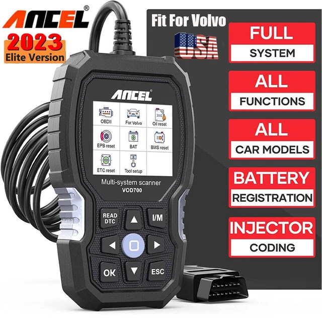 ANCEL VOD700 OBD2 Scanner for Volvo Car Code Reader Diagnostic EPB Oil