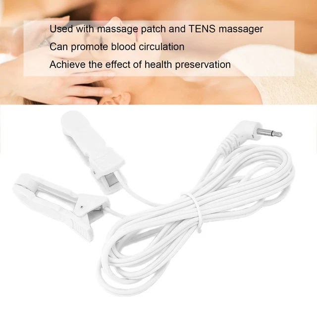 Câble De Fil TENS Fil 'électrode De Clip 'oreille Portable De 2 5 Mm