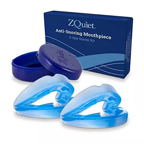 , Anti-Snoring Mouthpiece, Starter Pack with 2 Sizes, Living Hinge & Open Fro...