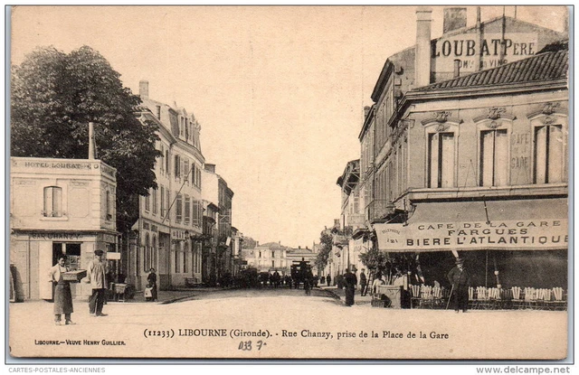 33 LIBOURNE - rue chanzy, prise de la place de la gare