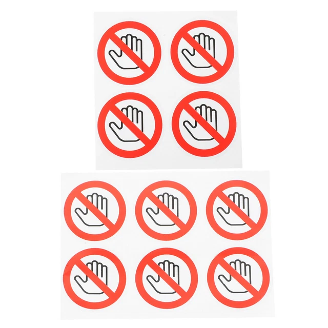 10 piezas pegatinas adhesivas señales de advertencia aplicaciones coche