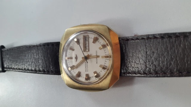 Montre Mondia Moonlander Automatique - Boîtier Plaqué Or, Cadran Marron - Occasion