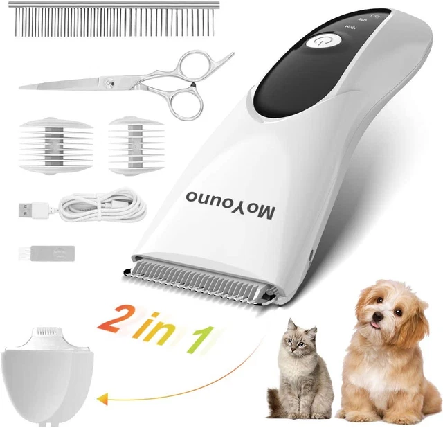 Cortadoras de pelo para mascotas MoYouno para perros para aseo para gatos conejos bajo ruido, 2