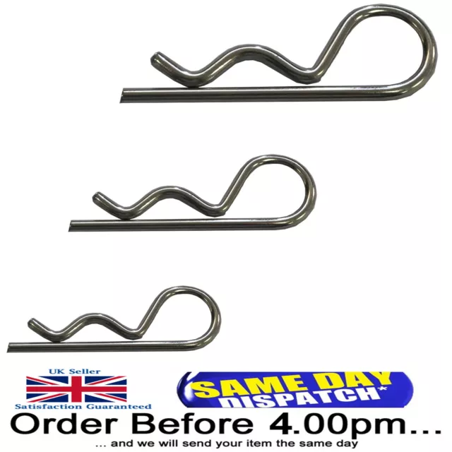 R  Clips Beta Pins Spring Retaining Pin Shaft Stainless Steel Cotter Pins