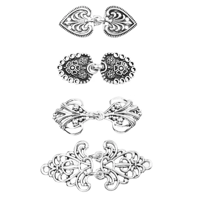4 Pairs Umhang-Clip Schal-Clip Verschlüsse Für Pullover Blumen