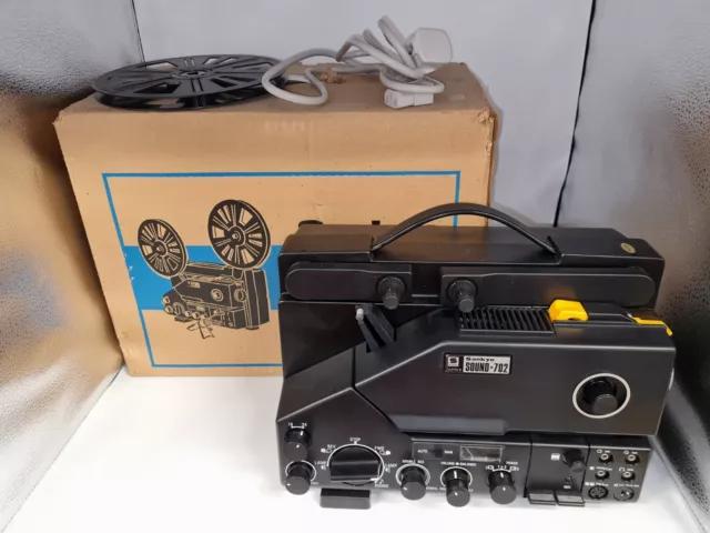 Sankyo Sound 702 Super 8 Twin Track Sound Projector Vintage Boxed Tested Working