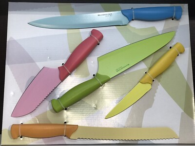 Brandani BRANDANI set 5 COLTELLI MISTI COLORATI ASS INOX cod 57319  COLTELLO 