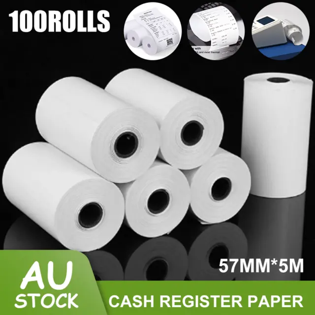 100-300 Rolls 57x38mm EFTPOS Thermal Paper Cash Register Receipt paper Rolls
