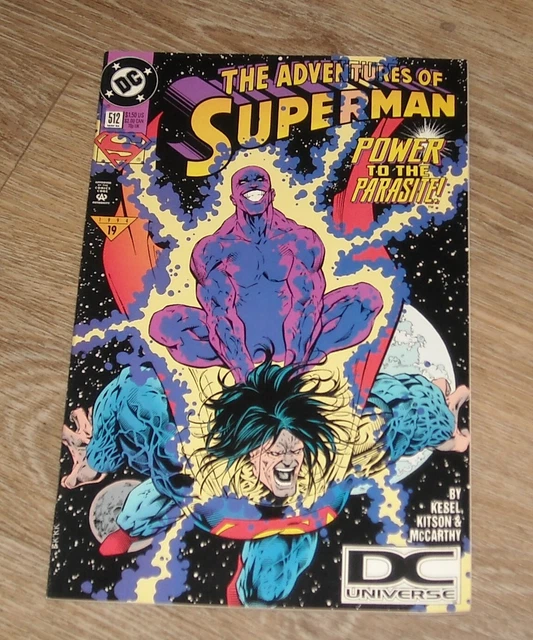 ADVENTURES of SUPERMAN # 512 DC COMICS 1996 DC UNIVERSE LOGO VARIANT v PARASITE
