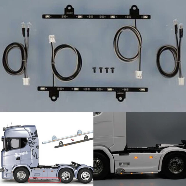 Décalques Poignées De Porte Métalliques Argentées - Pour Camion RC Scania 770S 1/14 (Tamiya)