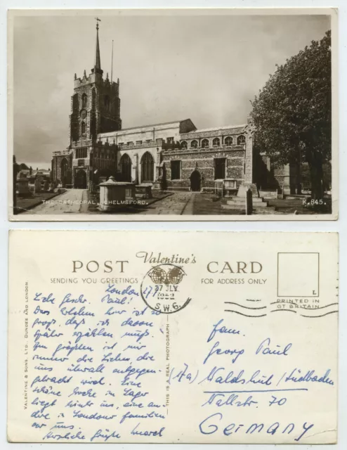 66086 - Chelmsford - The Cathedral - Echtfoto -Ansichtskarte, gelaufen 27.7.1952