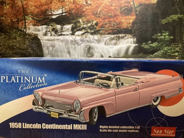Figurine Kennedy Sun Star 1/18 - Lincoln Continental MkIII 1958, Collection Miniature De Voiture