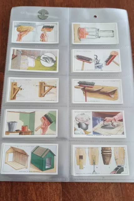 Vintage Wills cigarette cards Household hints 50 full card set