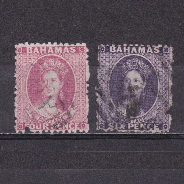 BAHAMAS 1863, CV £120, Wmk Crown CC, Perf 12½, Used