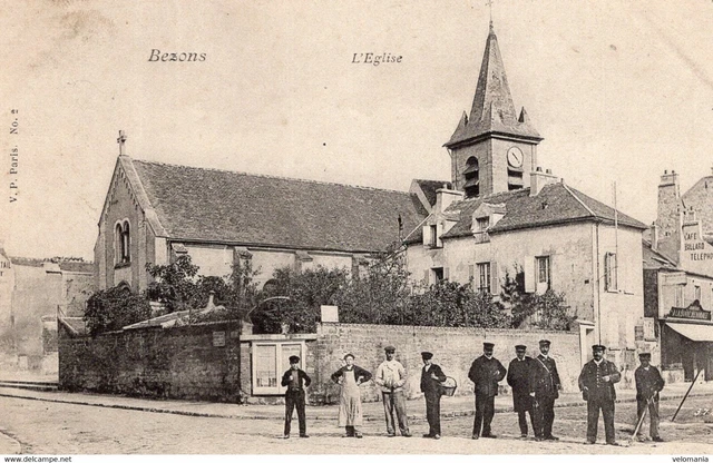 7012 cpa 95 Bezons - L'Eglise