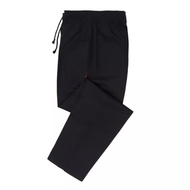 BLACK CHEF TROUSER Catering Elasticated UK Kitchen Chefs Trousers