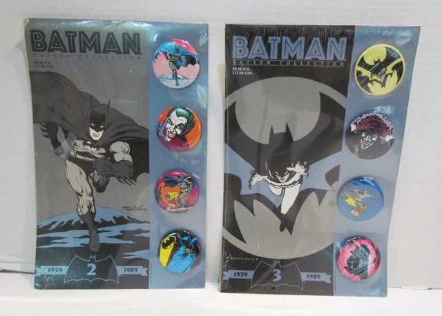 Batman Button Collection Set 2 & 3 Both Sealed 1989 Dc Frank Miller Neal Adams