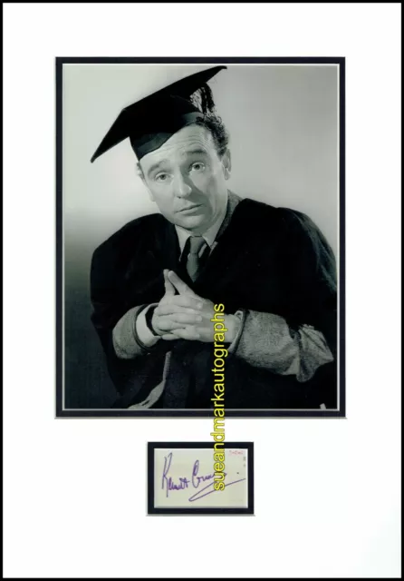 Kenneth Connor Carry On Sergeant, Nurse, Teacher Autograph Signed UACC RD 96