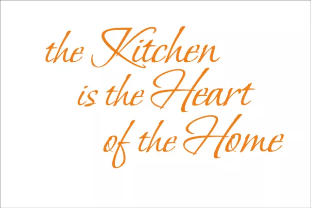 THE KITCHEN IS THE HEART OF THE HOME Quote sticker decal vinyl wall art KHH1