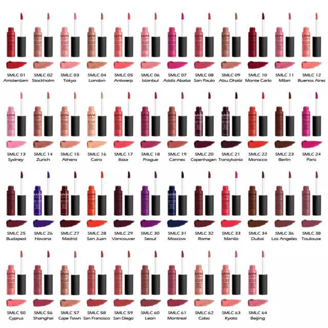 1 NYX Weich Matt Lippen Creme Lippenstift - Smlc CM Wählen Sie Ihre 1 Farbe