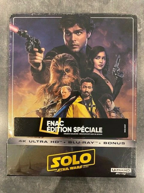 SOLO film STAR WARS - STEELBOOK COLLECTOR FNAC - 4K ULTRA HD + BLU-RAY zone B