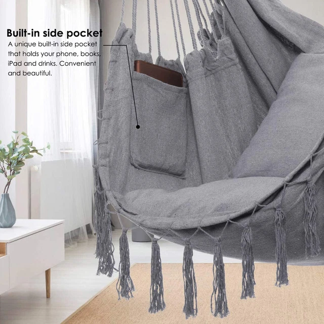 Hängesessel Hängeschaukel Hängekorb Hängestuhl Hängesitz Hängematte indoor 3