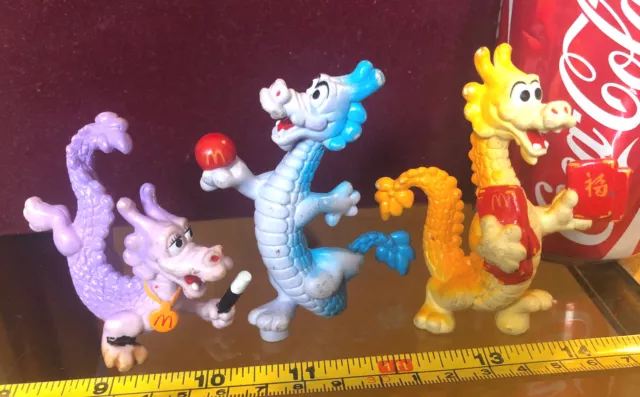 Toys Happy Meal Dragon Mcdonalds Mc Donalds Toys Fun x3 Bundle Vintage