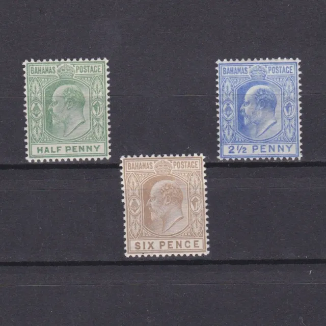 BAHAMAS 1902, Sc# 44-47 (w/out 1p), CV $69, Wmk Crown Mult CA, MH