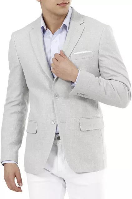 $295 Tommy Hilfiger THflex Conrad Solid Weave Gray Grey Blazer Jacket Mens 36S