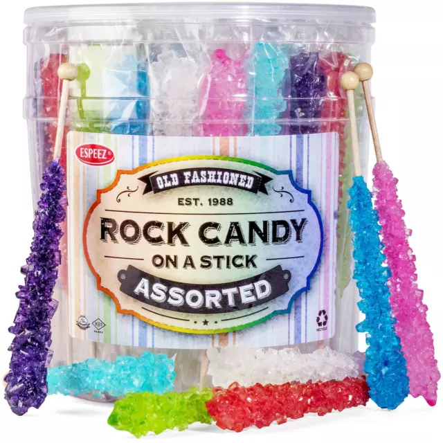 Extra Large Rock Candy Sticks - Candy Buffet - 36 Espeez Assorted Sticks - For