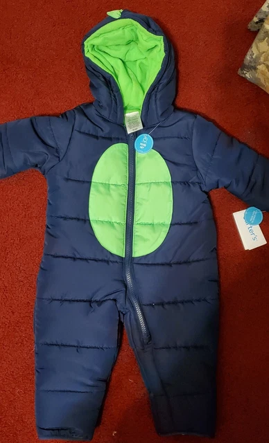 NWT carters 6-9 M Dragon snowsuit pram coat jacket puffer bunting