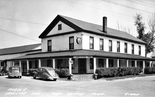 Finzels Lakeside Inn Port Austin Michigan MI Reprint Postcard