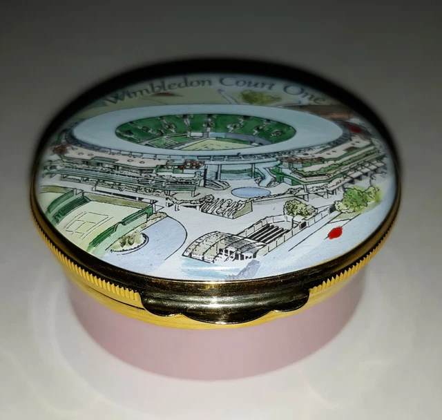 WIMBLEDON Tennis Trinket Box - RARE Wimbledon Court One Trinket Box by CRUMMLES