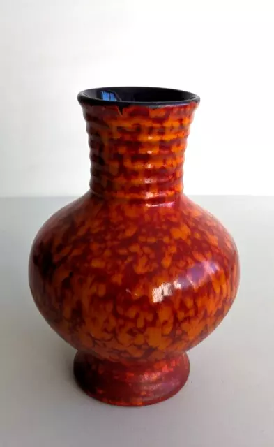 Vintage westdeutsche Vase 7104 Marei Keramik Keramik Keramik orange Höhe 22 cm