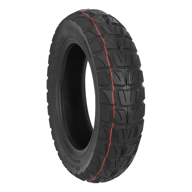 Pneumatico Tubeless 10 Pollici 255x70 (10x2.50-6.5) Per Scooter Elettrico Fuoristrada, Gomma + Metallo, Nero, Incluso Ugello