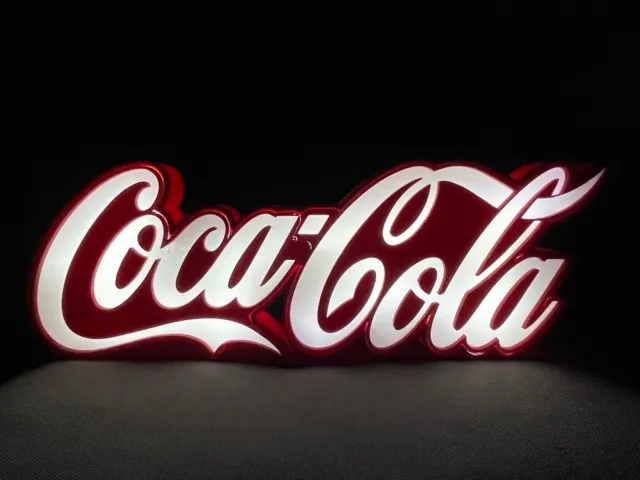 insegna luminosa Coca Cola. lighted sign led logo lamp