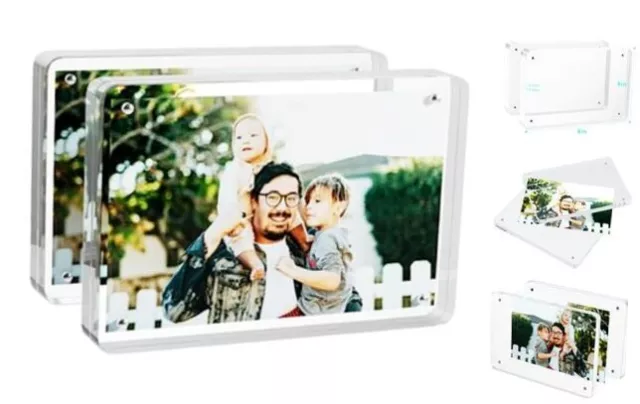4x6 Acrylic Picture Frames, 2 Pack Clear Photo 4x6" rounded corner 2 pack