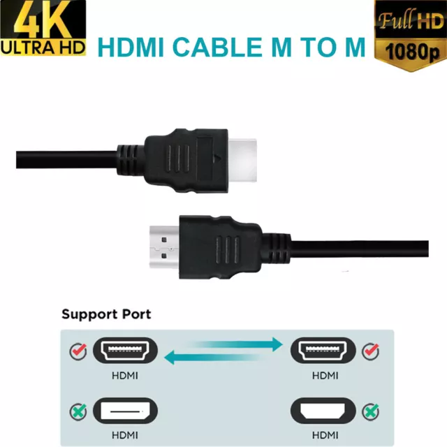 Premium HDMI Cable v2.0 Ultra HD 4K 2160p 1080p 3D High Speed Ethernet ARC HEC