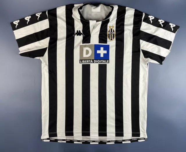 Juventus 1999/2000 Home Football Shirt Kappa Vintage Jersey Size Xl Adult